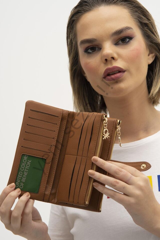 benetton bnt1241 kadın ithal deri cüzdan