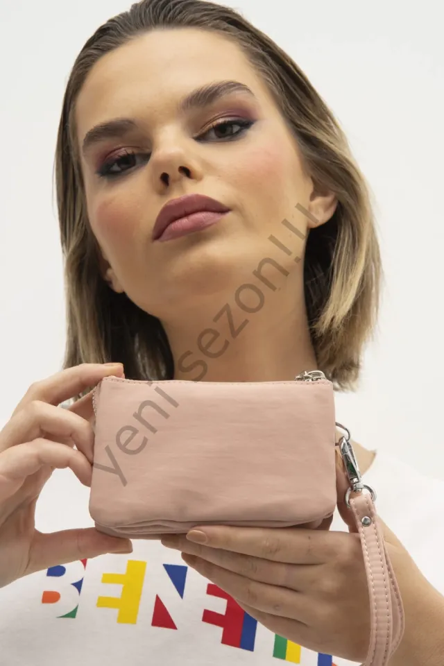 benetton bnt1255 kadın saten kumaş el cüzdanı