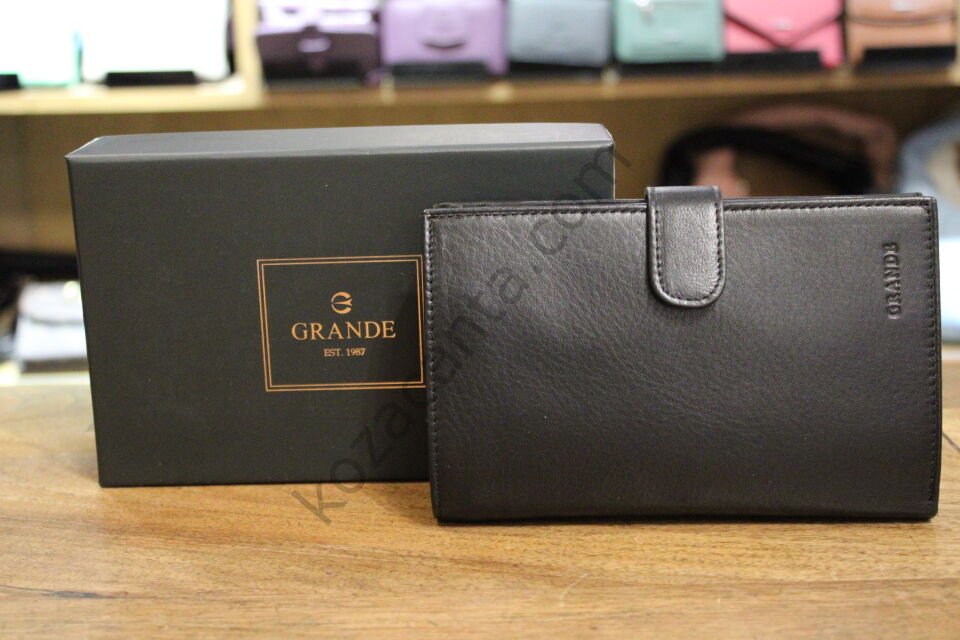 grande 3106 1.sınıf hakiki deri unisex cüzdan